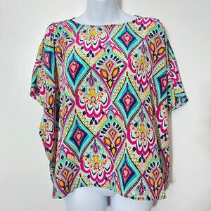 Lilly Pulitzer Crown Jewels Trace Silk ‎ Top XS
